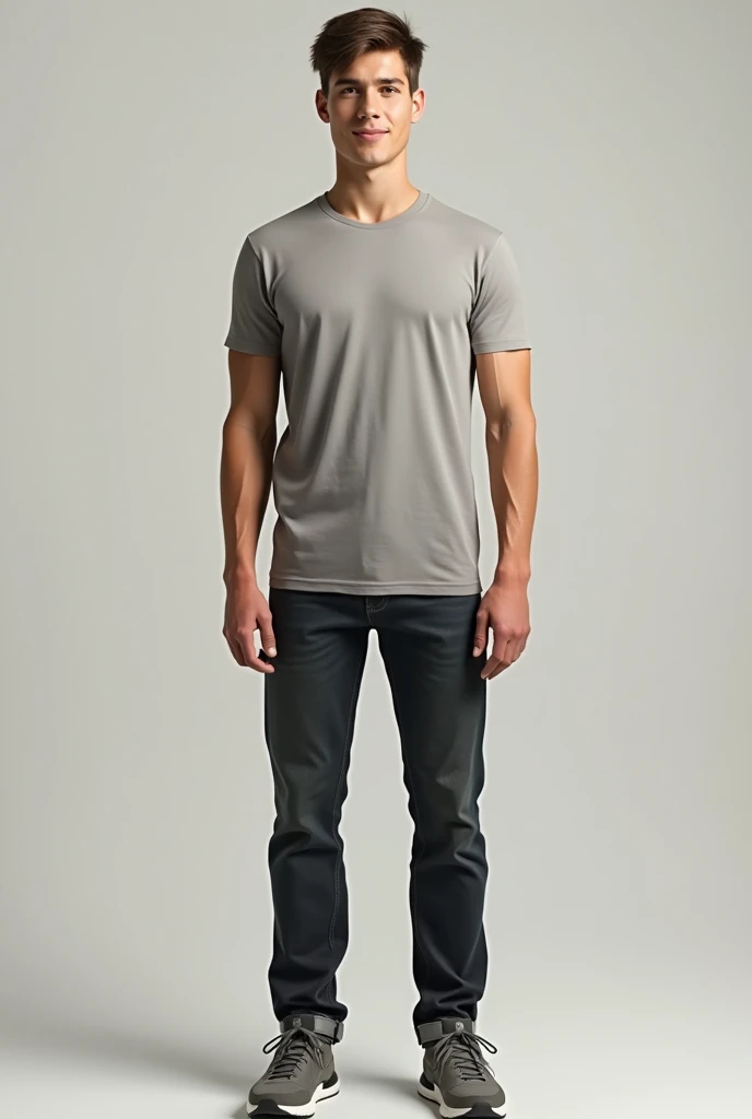 Realistic full body image of the average young man from New Jersey