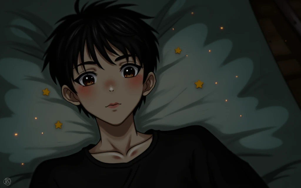 You can generate several drawings of that boy but in shoujo style and as if it were drawn on a sheet of paper and pencil. Make it pretty as it is please, He&#39;s a boy that I love very much: