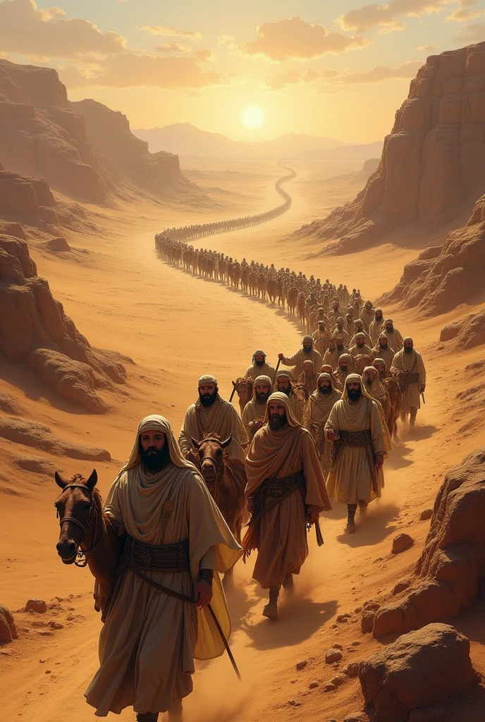 People of Israel heading towards the promised land