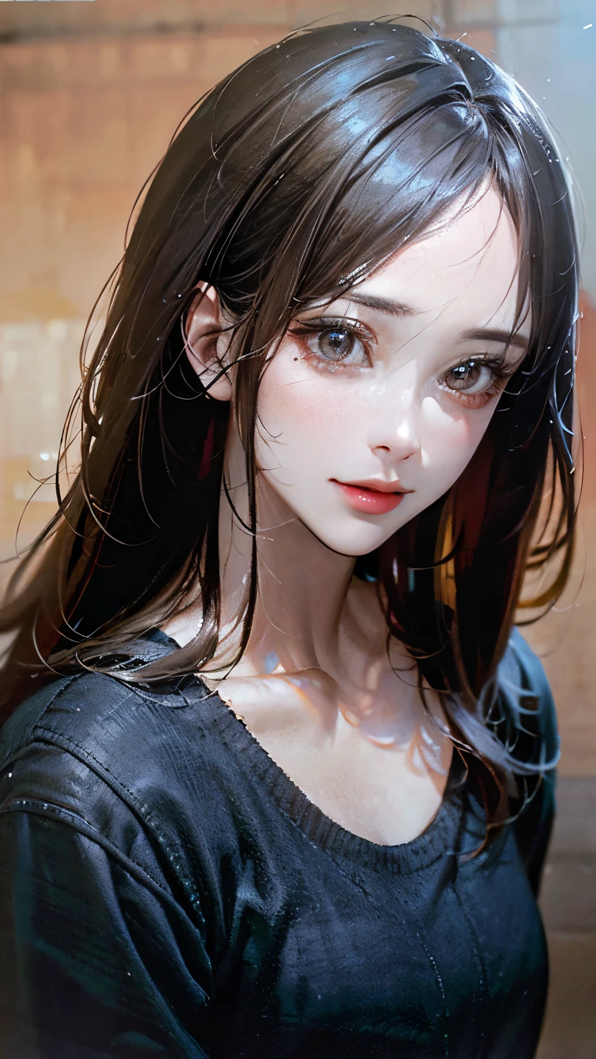 (hig彼st quality、8k、32k、masterpiece)、(Realistic)、(Realistic:1.2)、(High resolution)、Very detailed、Very beautiful face and eyes、1 girl、Delicate body、(hig彼st quality、Attention to detail、Rich skin detail)、(hig彼st quality、8k、Oil paint:1.2)、Very detailed、(Realistic、Realistic:1.37)、Bright colors、Full Body Shot, (Casual Fashion)