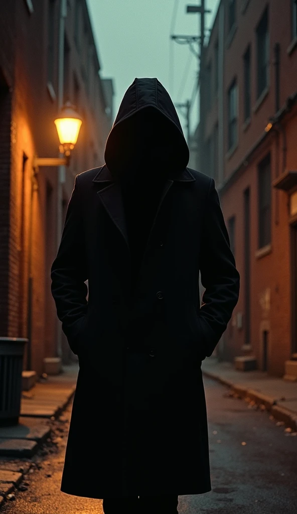 A man lurking in the shadows on the streets of the United States in 1970