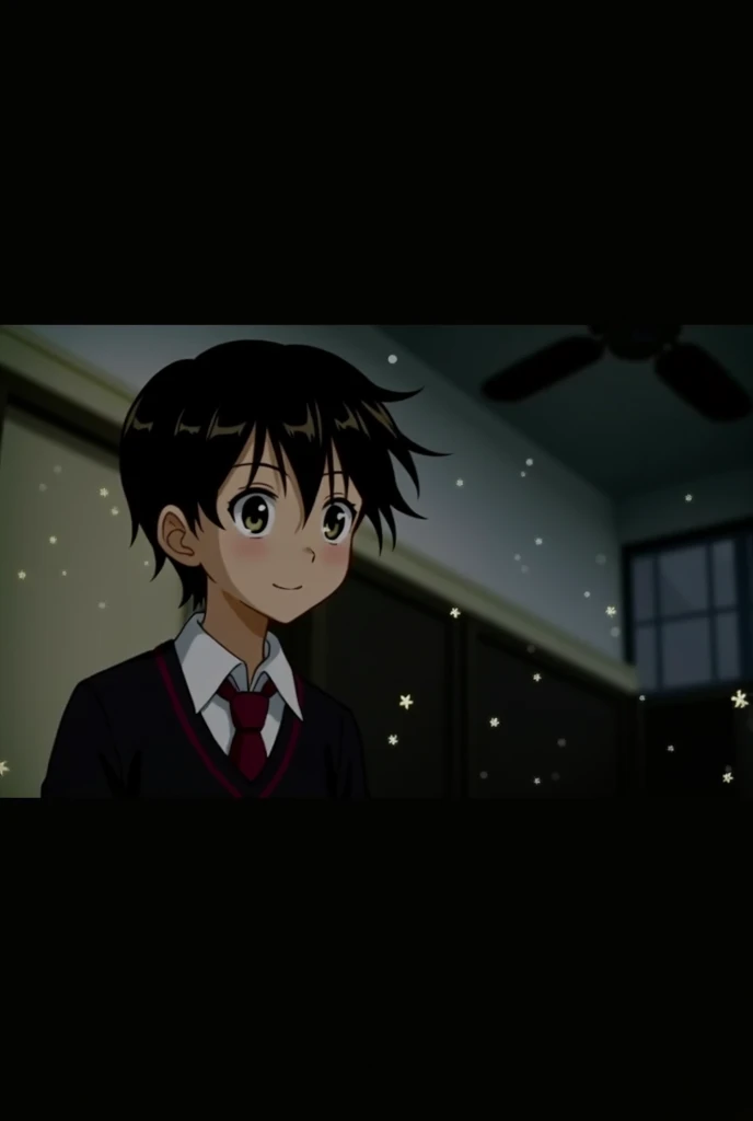 You can generate several drawings of that boy but in shoujo style and as if it were drawn on a sheet of paper and pencil. Make it pretty as it is please, He's a boy that I love very much: but in school uniform and this other one in another background
