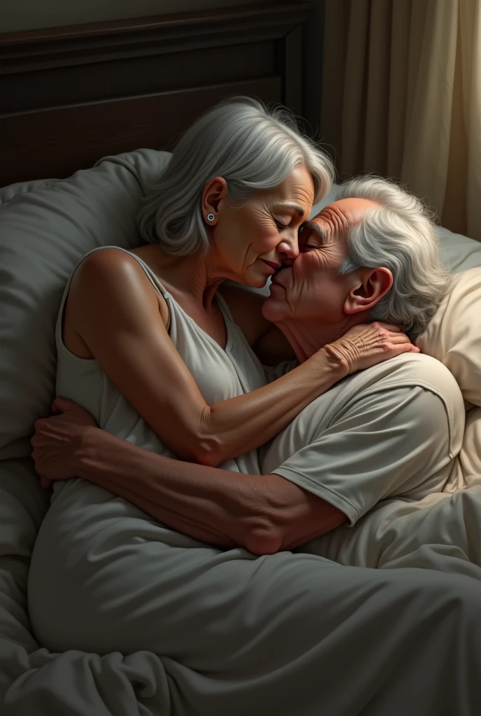 bed, Mating, Gray Hair, girl,