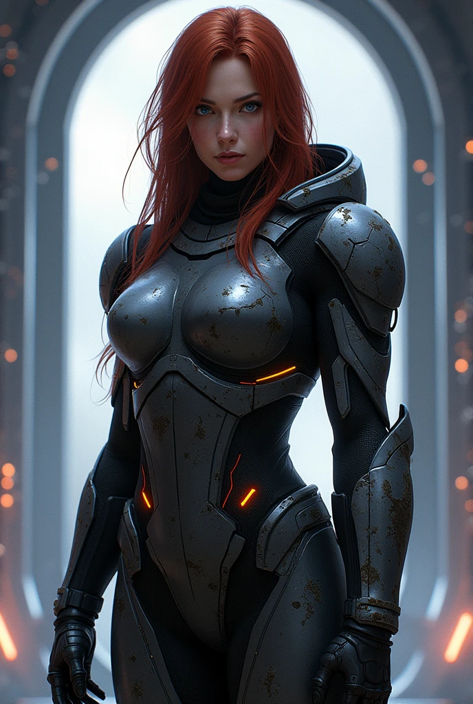 Jane, shepard, 1girl, mass effect \(series\), n7 armor, citadel, ((intricate detail)), complex illustration, high contrast, intricate background detail, masterpiece, best quality realistic, lifelike,