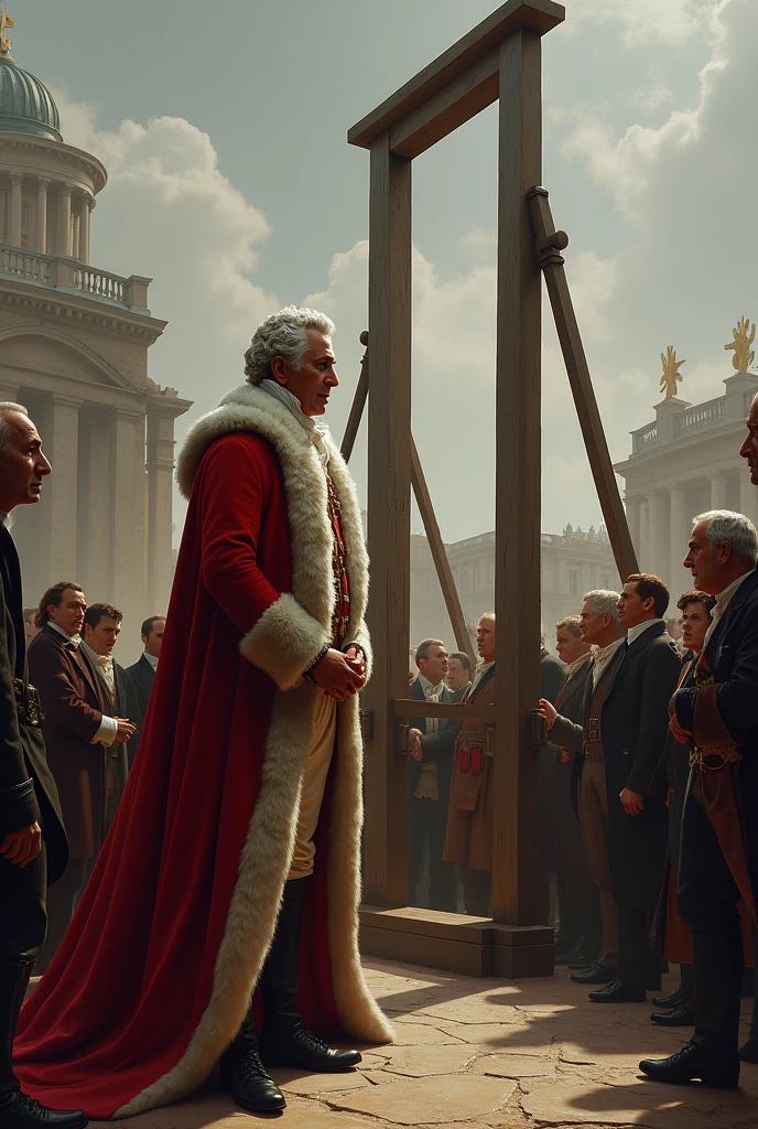 Louis XVI at the guillotine 