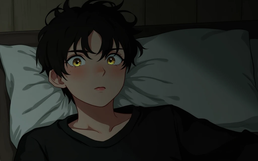 GGeneal an image of that shoujo style boy who looks cute as he is and as if he were drawn on a sheet of paper and pencil, so that it has the effect of being drawn manually, do it in another context, That is, he is not lying down