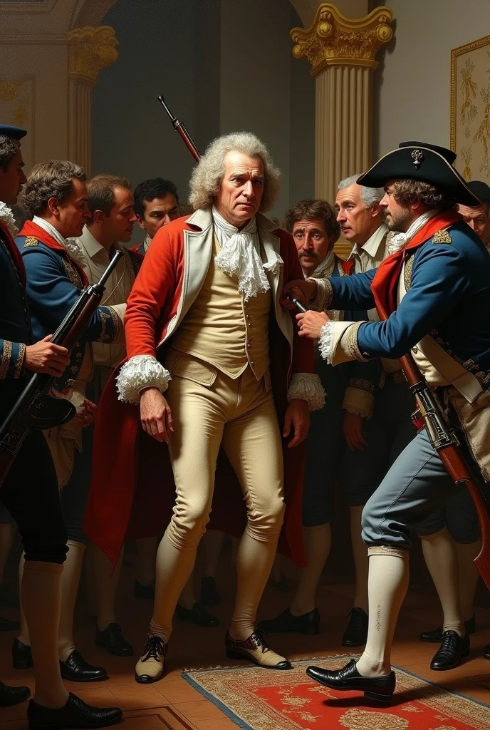 Louis XVI being arrested