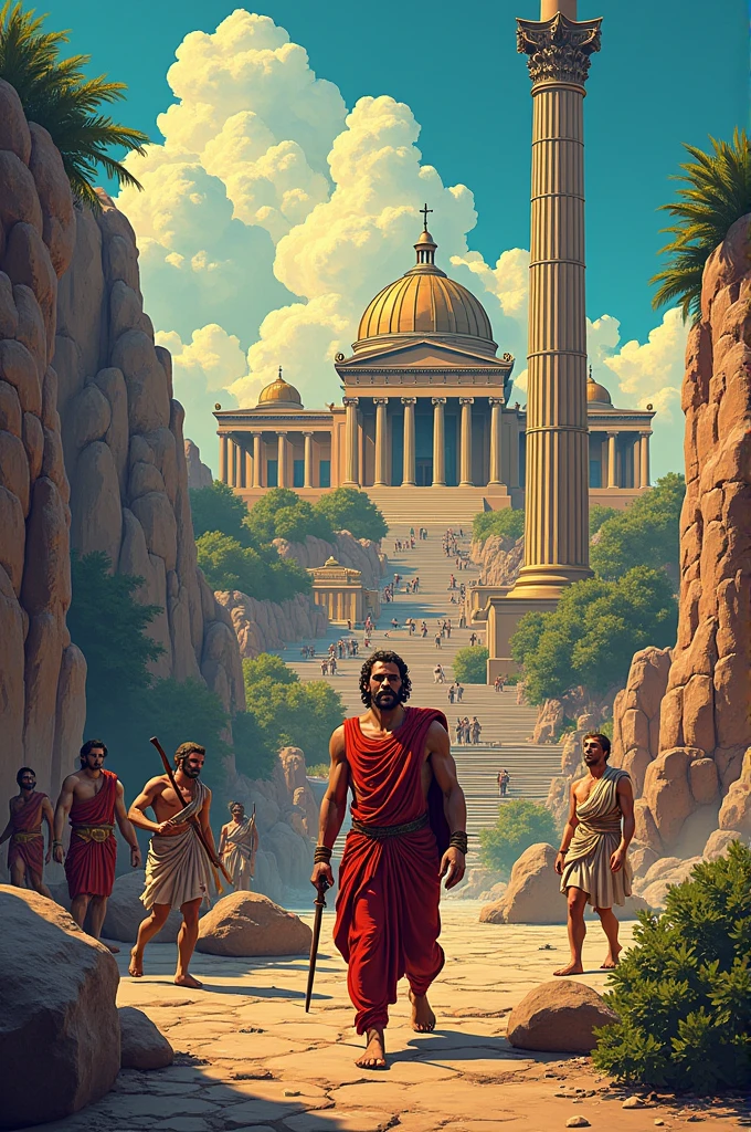 Comic of 10 images about Greco-Roman antiquity 