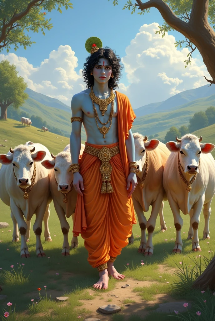 Late huyeShri Krishna with 7 cow