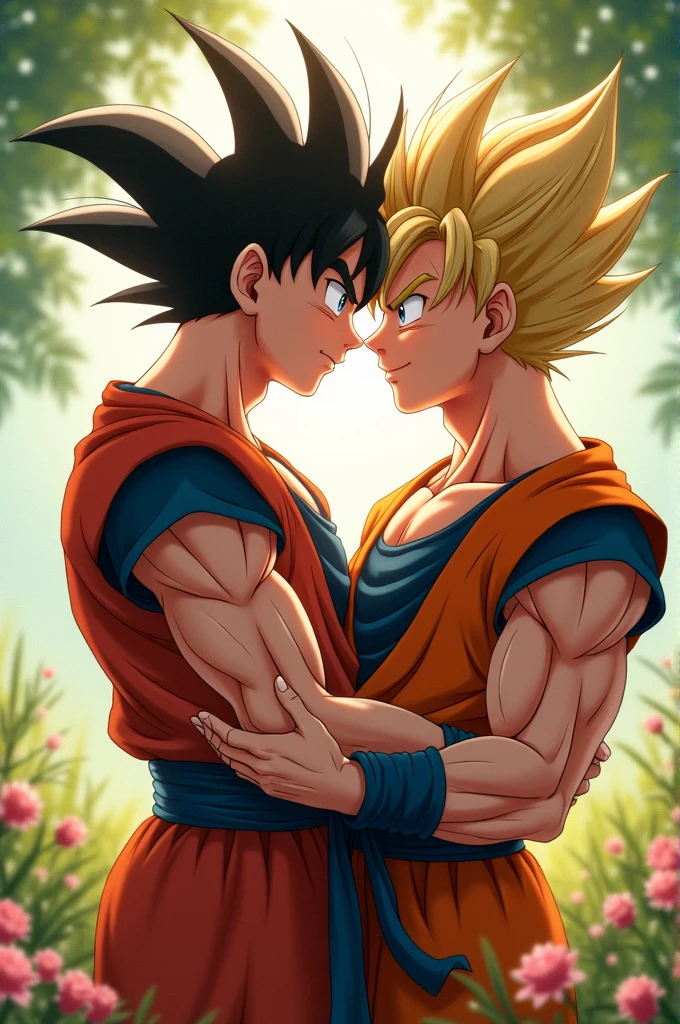 Goku and Bakugou making out 