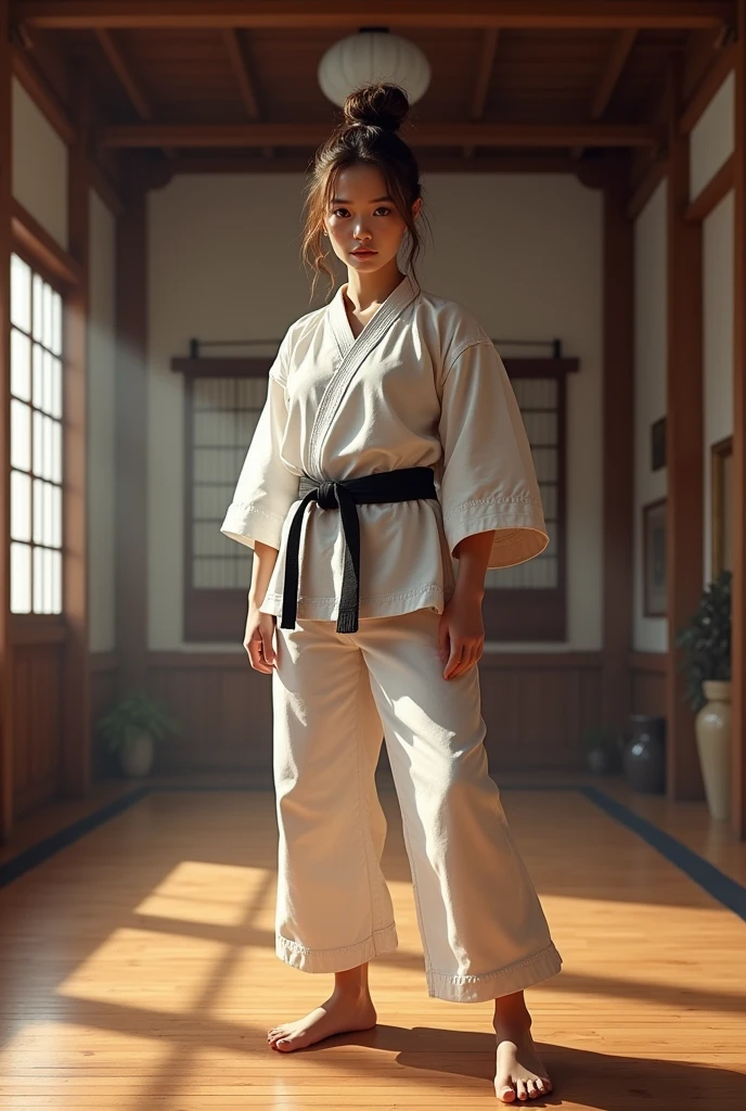 A surprisingly tall karateka named Jane is tall