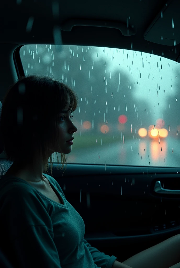 Rain in the car