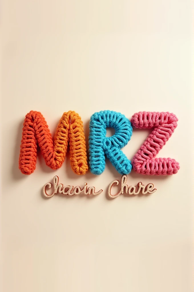 Crochet logo with the letter MRZ and a short phrase in Spanish 