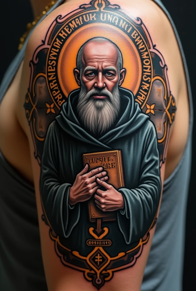 Tattoo protection Saint Benedict Anti witches