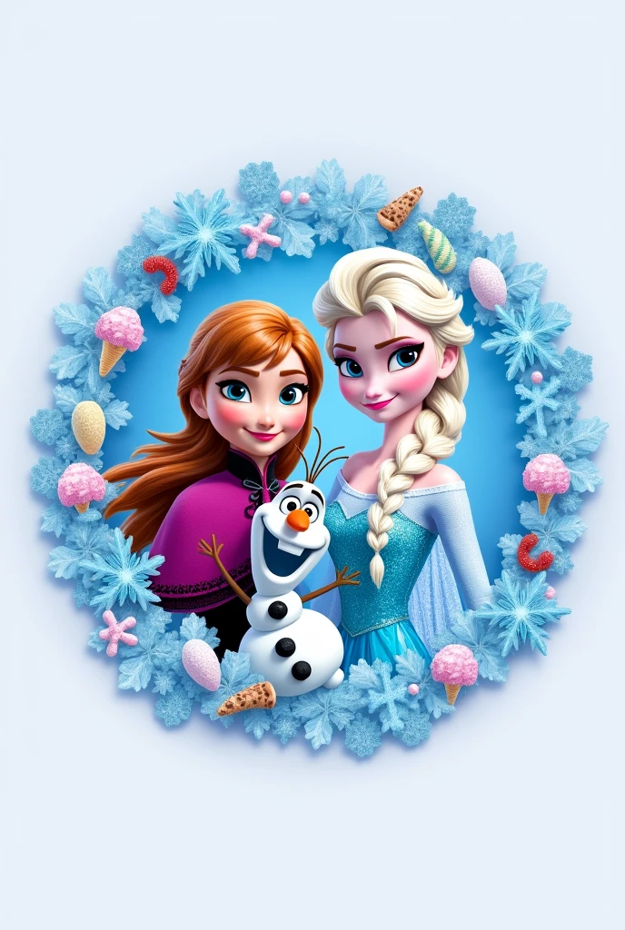 Create me a logo about a collaboration between Dairy Queen and Frozen.