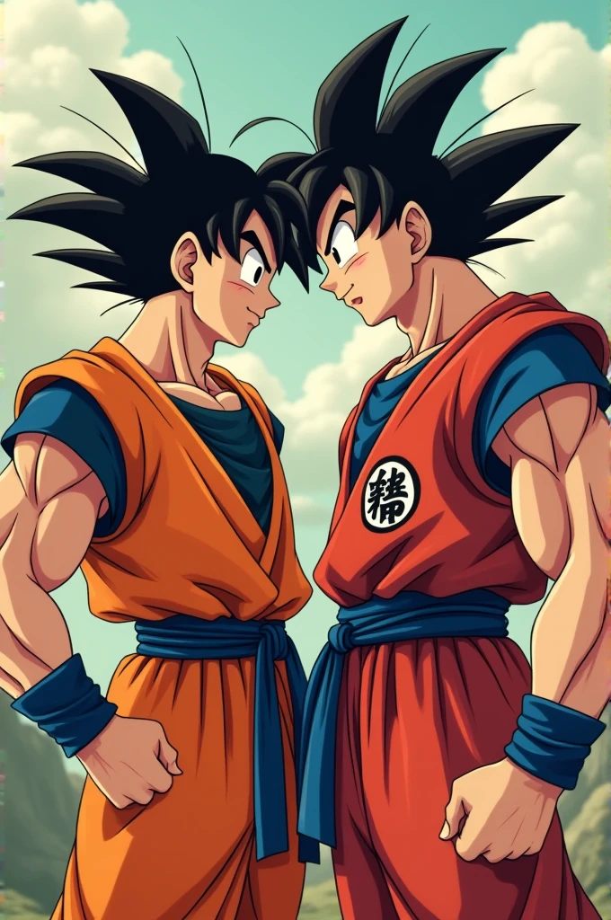 Goku and Gojo making out (gay porn)