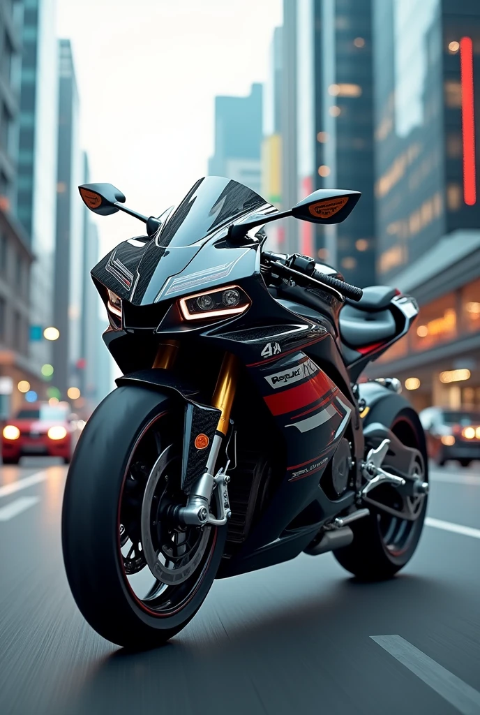 Sports bike with custom fairing
