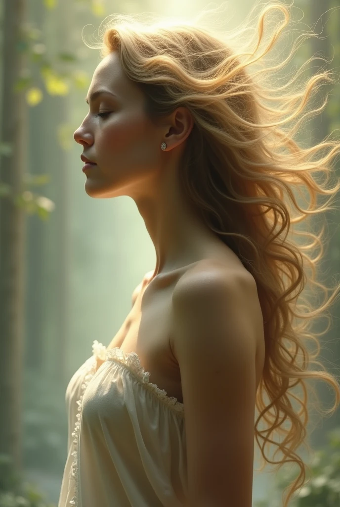 A man transforming into a woman