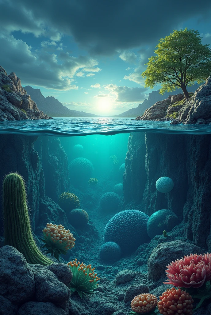 1. **Biological activities**: The appearance of photosynthetic microbes approximately 3,000 million years was crucial, since they began to produce oxygen, altering the atmospheric balance[1].

2. **Geological changes**: The cooling of the Earth reduced the emission of volcanic gases, allowing oxygen to accumulate in the atmosphere[1].

3. **Pollution and climate change**: Human activity, such as pollution and rising temperatures, has decreased oxygen levels in the oceans, affecting the solubility of oxygen and its flow into the sea[3]. 