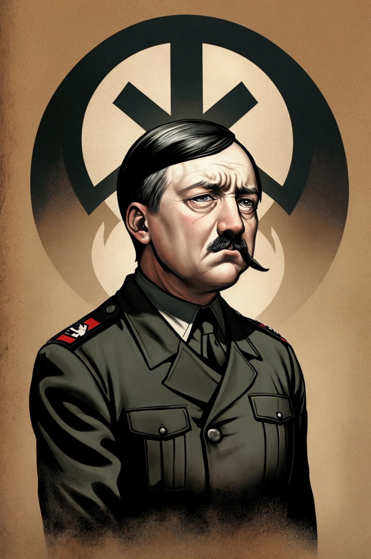 Hitler sad because his art is ugly