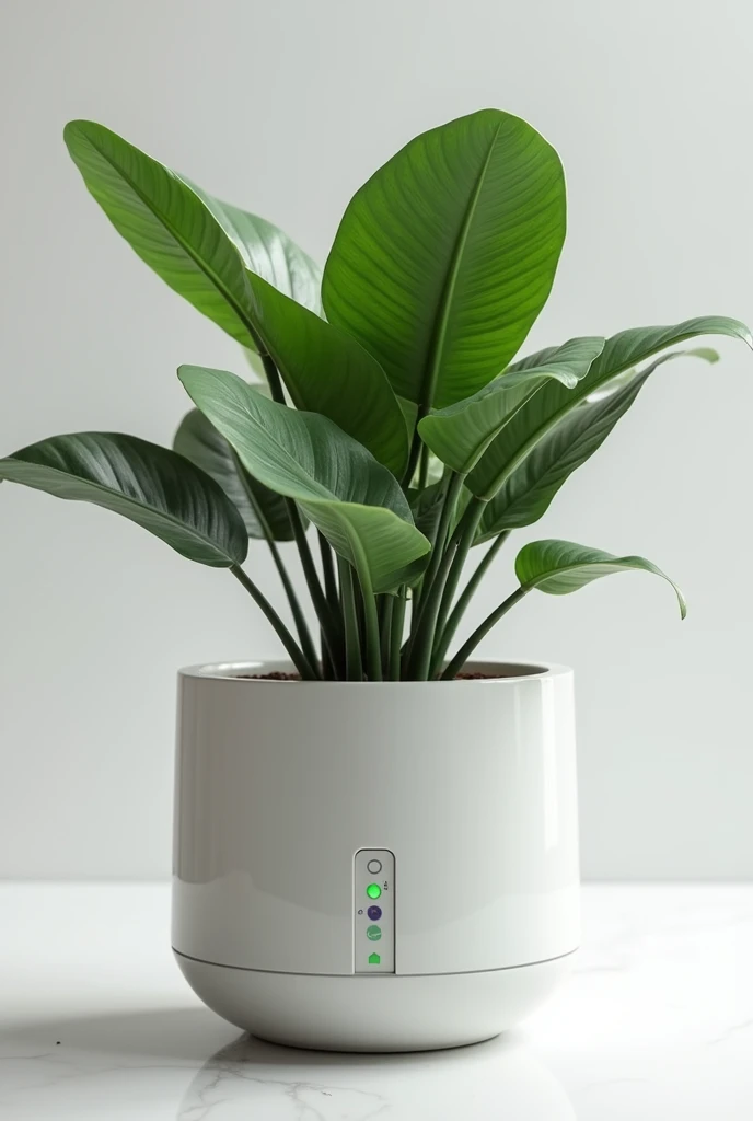 I want you to create a smart pot that waters itself using a drip system and also creates its own compost. 