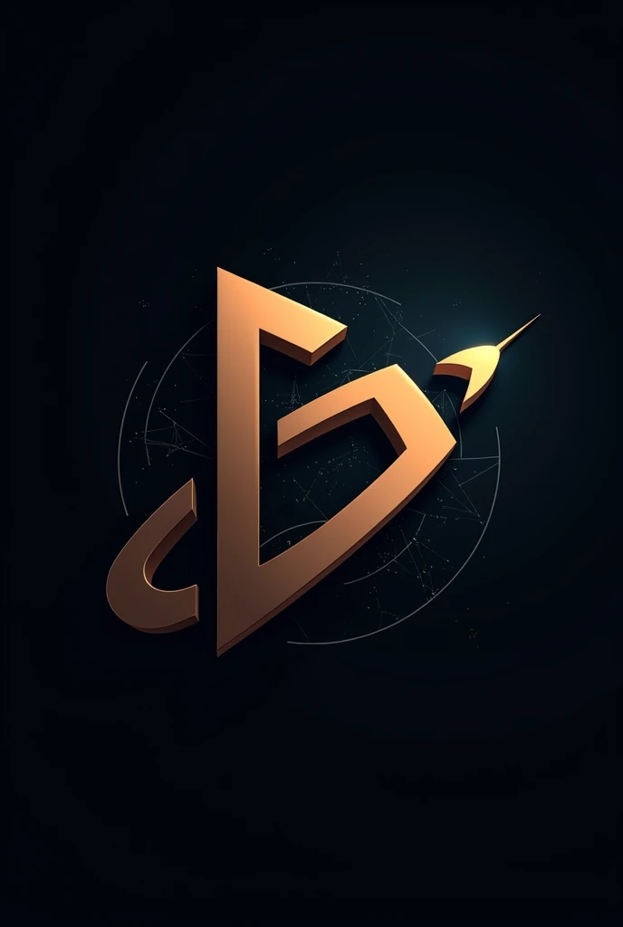 A logo for companies called Bolivar Films in Automation for WhatsApp, with a futuristic space theme with gold and bronze colors