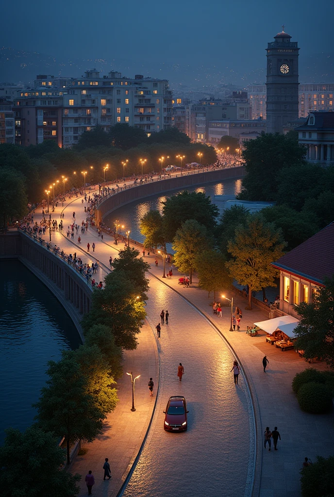 Improving Urban Safety and Quality:
Increase police presence, Improve public lighting to generate night activities with great lighting in the city of Cordova, Argentina, next to the Suquia river