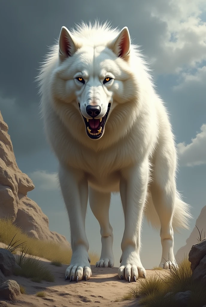Draw a Hungry and Angry White Swiss Shepherd