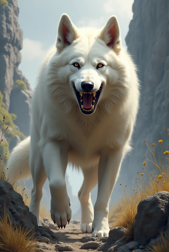 Draw a Hungry and Angry White Swiss Shepherd
