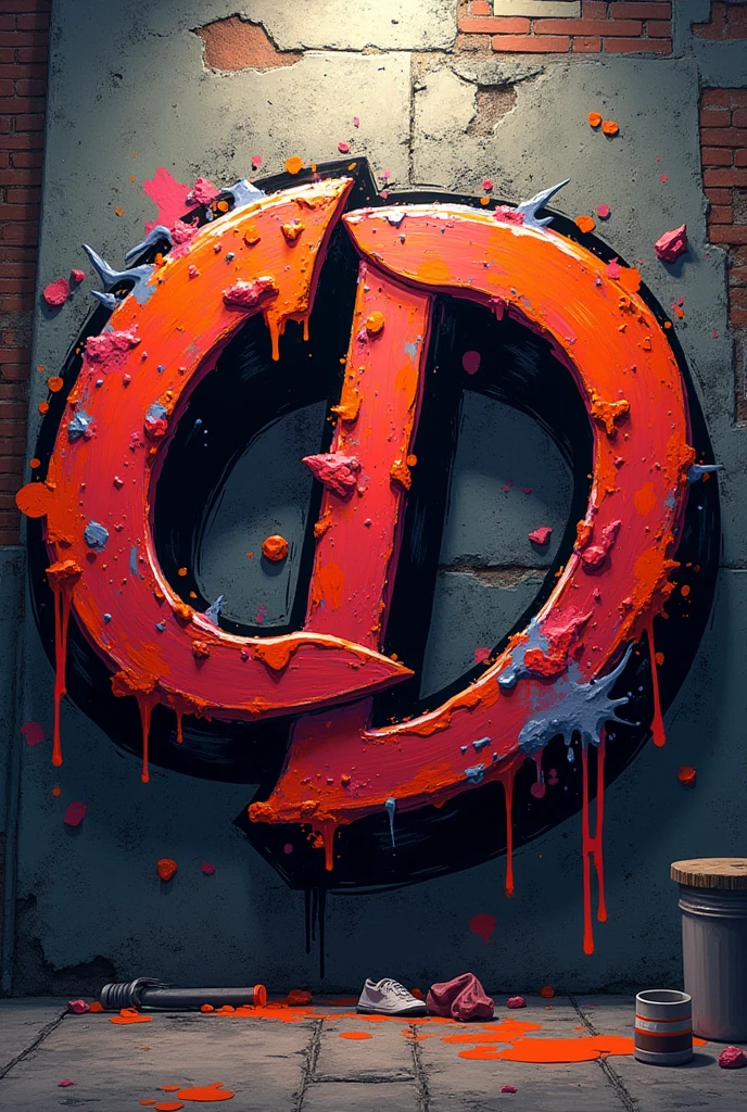 A logo with a c and a d together graffitied