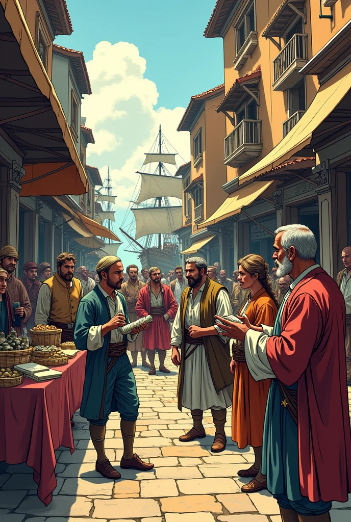Comic from the 10th century colonial era of the history of business