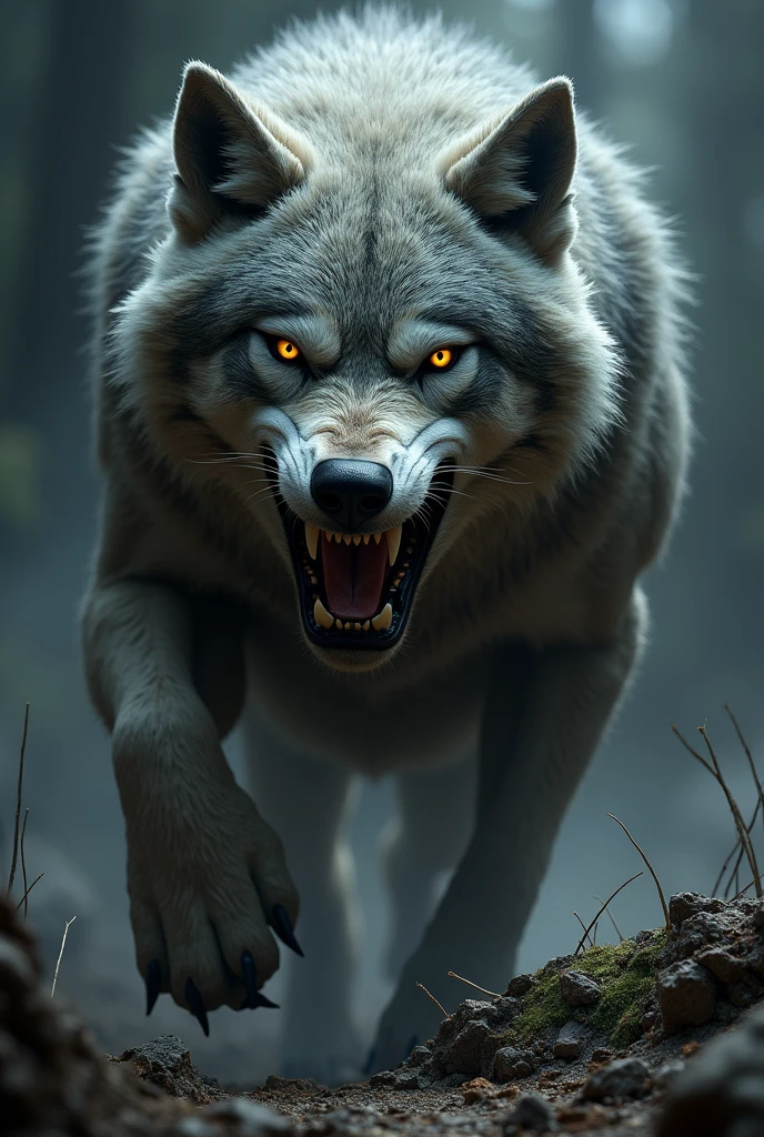 Draw a Hungry and Angry Wolf