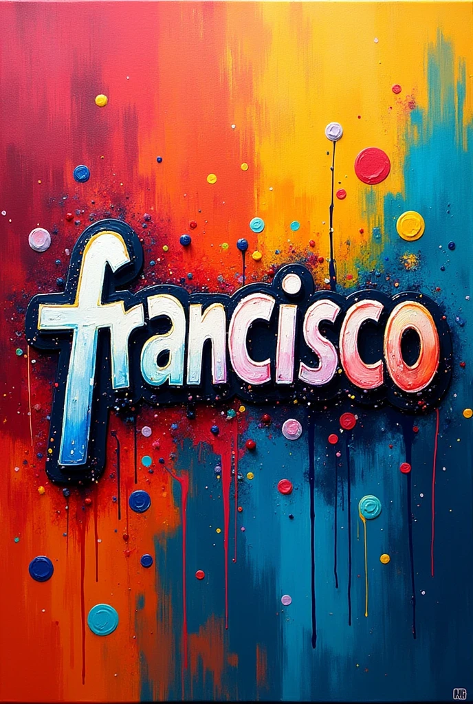 Colorful painting with the word Francisco