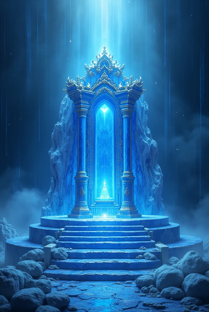 is the throne of God, shining like sapphire!"
