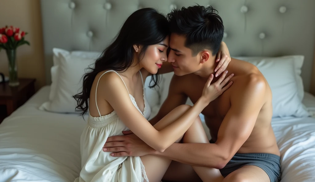 Chinese beautiful girl going to loss virginity in honeymoon going to sex with boyfriend