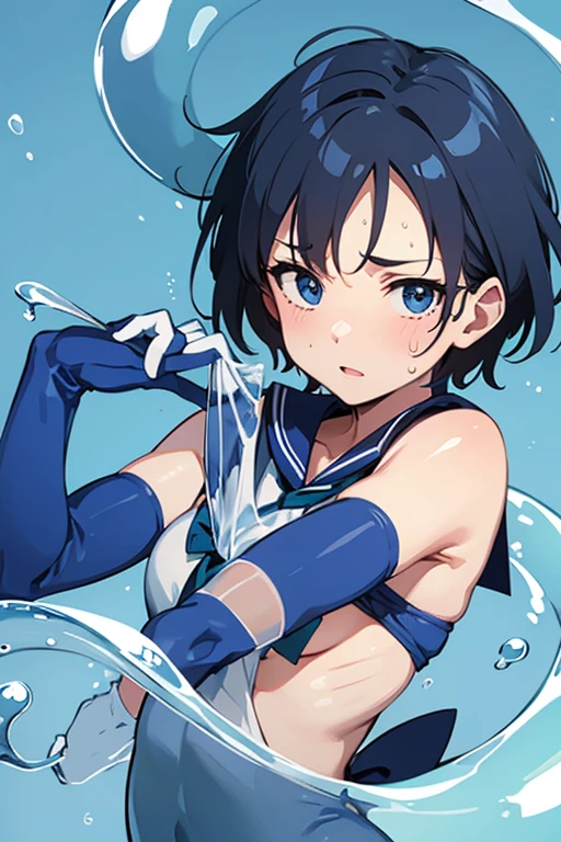 "(perfect masterpiece:1.2), (highest quality:1.2), stunning face,  uniform, mature and chubby, Big eyes, compensate, long and luxurious eyelashes, lip whole, irresistible charisma.",Maid clothes,belly button,(((boy))),(((very short hair))),abs,raised his arms,micro swimwear,NSFW,(((muscle))),sailor suit,smile