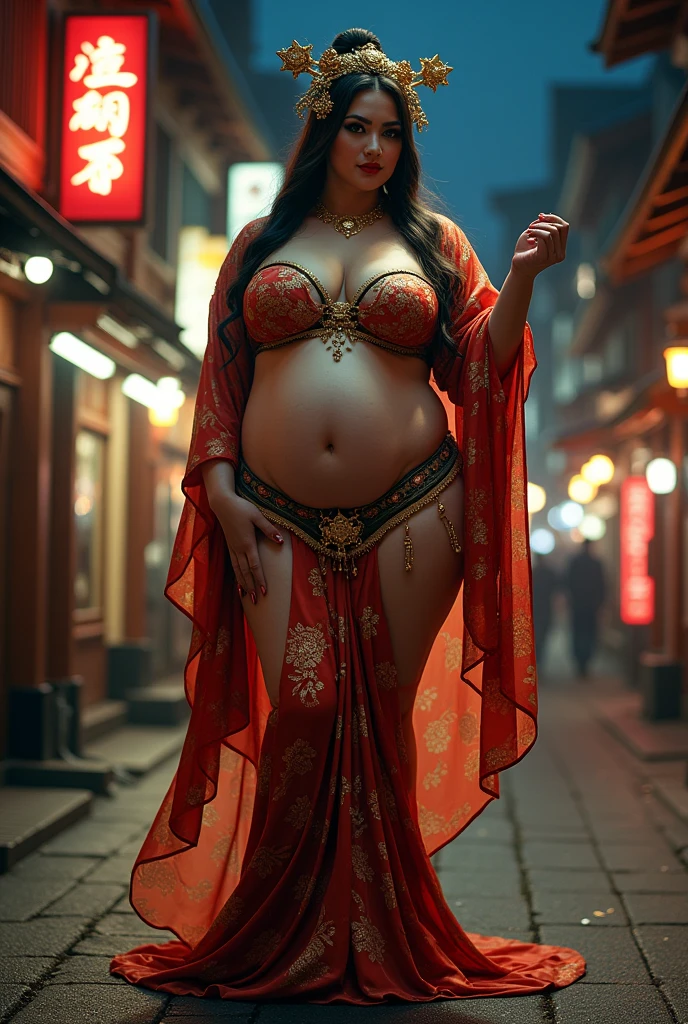 beggar princess, slum, garbage everywhere, dirty, humiliating, pregnant belly, childbirth, amniotic fluid outflow, half-squat, begging, royal diamond jewelry, princess crown, luxurious light evening dress, French stiletto heels, stiletto heels, big breasts, white skin, 8k,