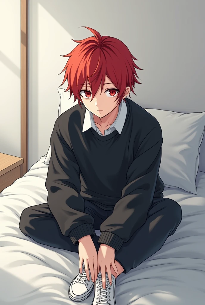 anime boys in underwear on bed with a towel, petros and leonid, brunette boy and redhead boy, yaoi, cute boys, two anime handsome men, rule 34, humanized, top rated on pixiv, at pixiv, nick silva and ilya kuvshinov, flax, homoerotic!!, male art, beefcake pose. Men.