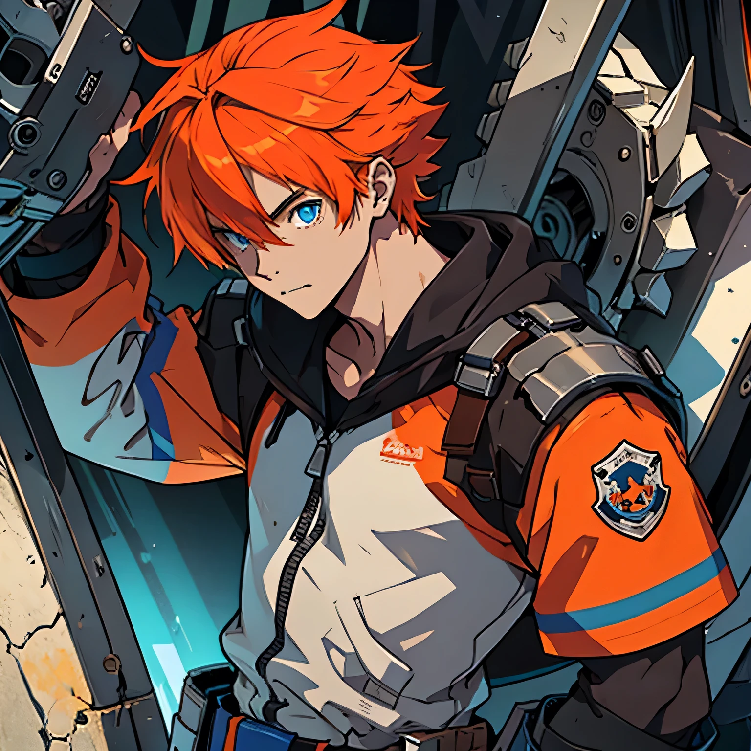 Human Male scent  With orange hair , blue pupils 