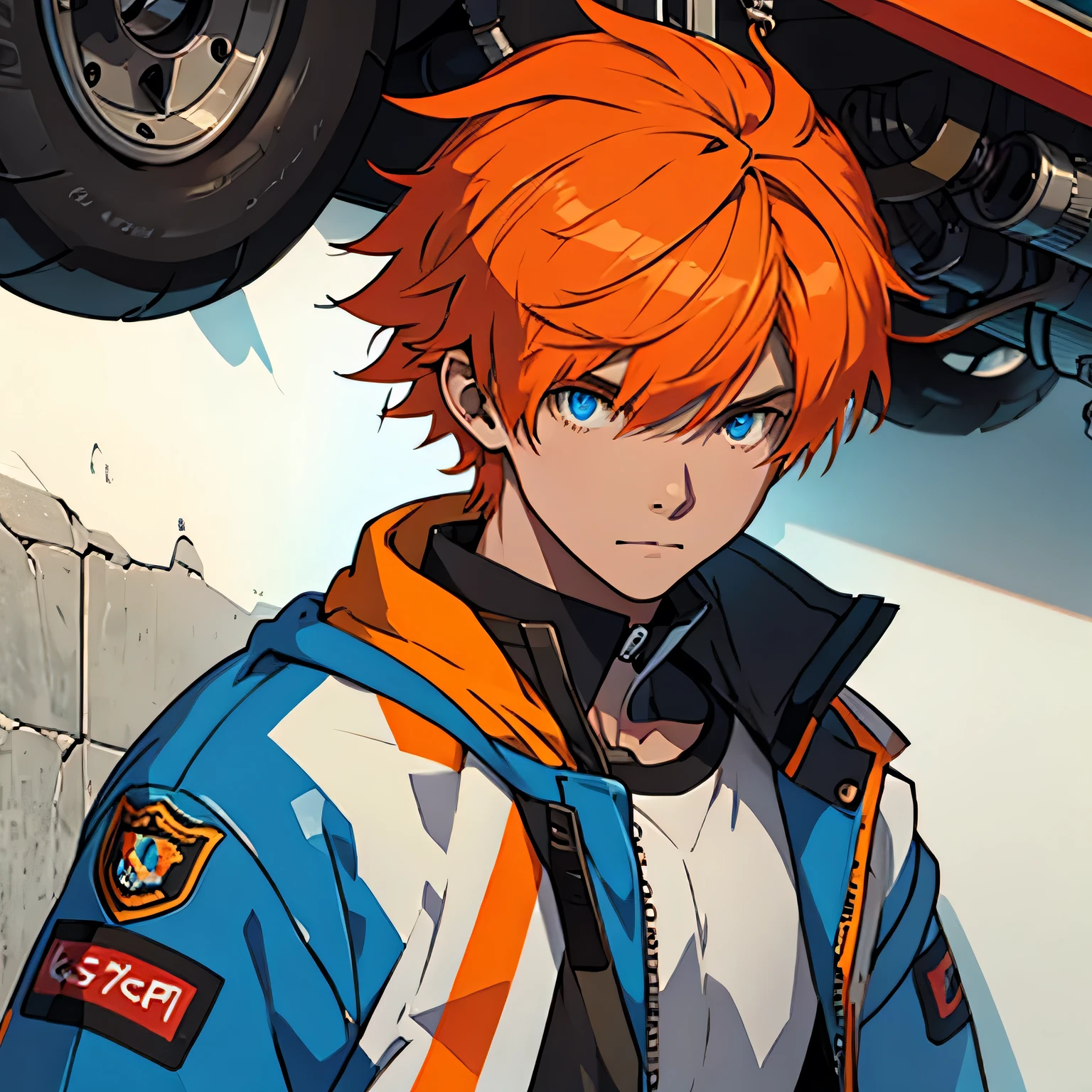 Human Male scent With orange hair , blue pupils