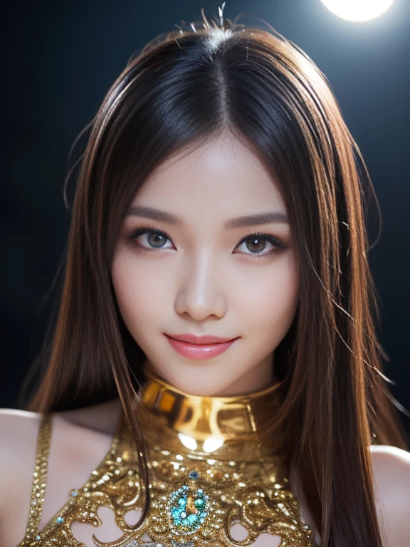 Latex bodysuit、Knee-high boots、Huge 、Long brown hair、Japanese Gravure Idol、Shiny, Oily skin、Glowing Skin、Indoor competition pool、White skin、The beauty of kimono, Body Portrait, 8k, Narrow and beautiful eyes, Dindal effect, masterpiece, 最high quality, high quality, High resolution, Very detailed photos, (Natural skin texture, Fine skin, Hyperrealism, Ultra Sharpness) , Skin with attention to detail, (Very fine, Fine skin texture, Intricate details, Beautiful Face, (Lifelike face), Realistic eyes, Beautiful and detailed eyes, Realistic Skin, Beautiful Skin, surreal, Very detailed, Golden Ratio, Smiling Eyes, ((Night moonlight background)), Body Portrait, , glamorous、 Shiny Bodysuit