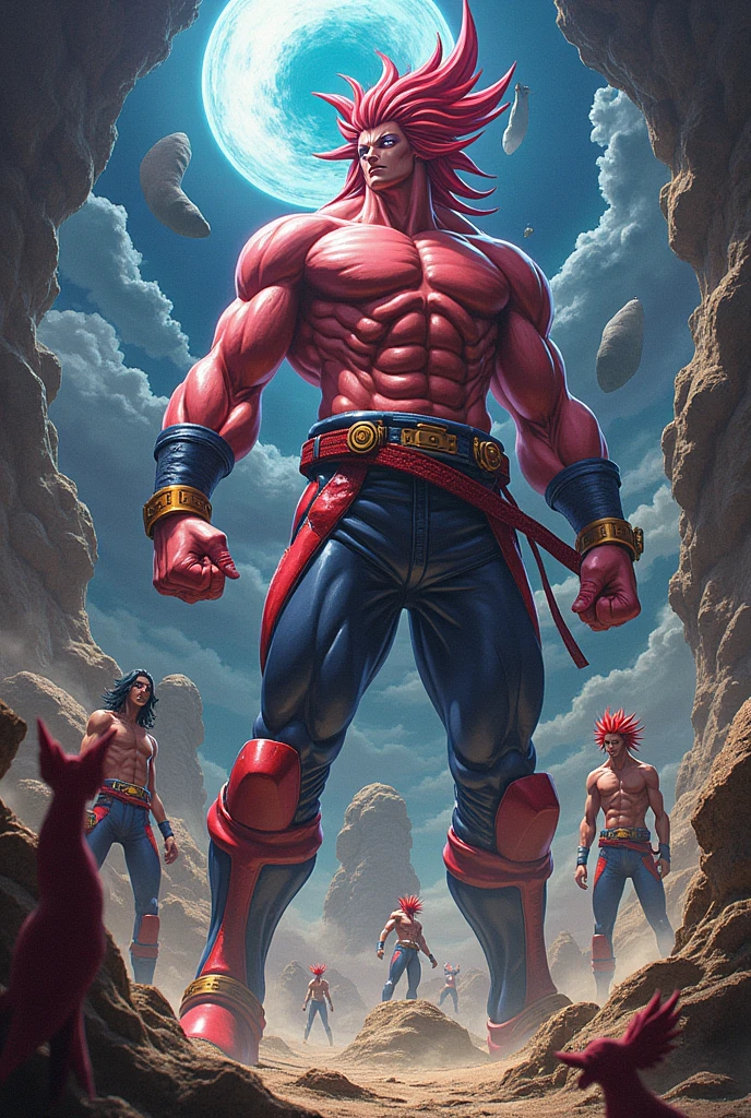 Huge muscles,((Huge erect penis)),Ashton,Robe,Red Dragon and Red Dragon,Two Dragons,紫のRobeに青いマント,Black Bandana,Her hair is chestnut brown and medium-long and straight.,Wield a small sword,Massive ,A crying face enduring pain,宝石の装飾がついたRobe留め,Bodysuits