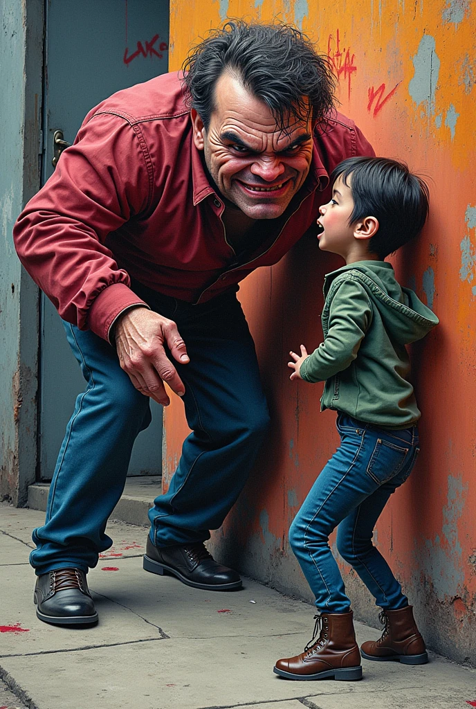 Devil steals a from the street.
Then the baby cries.