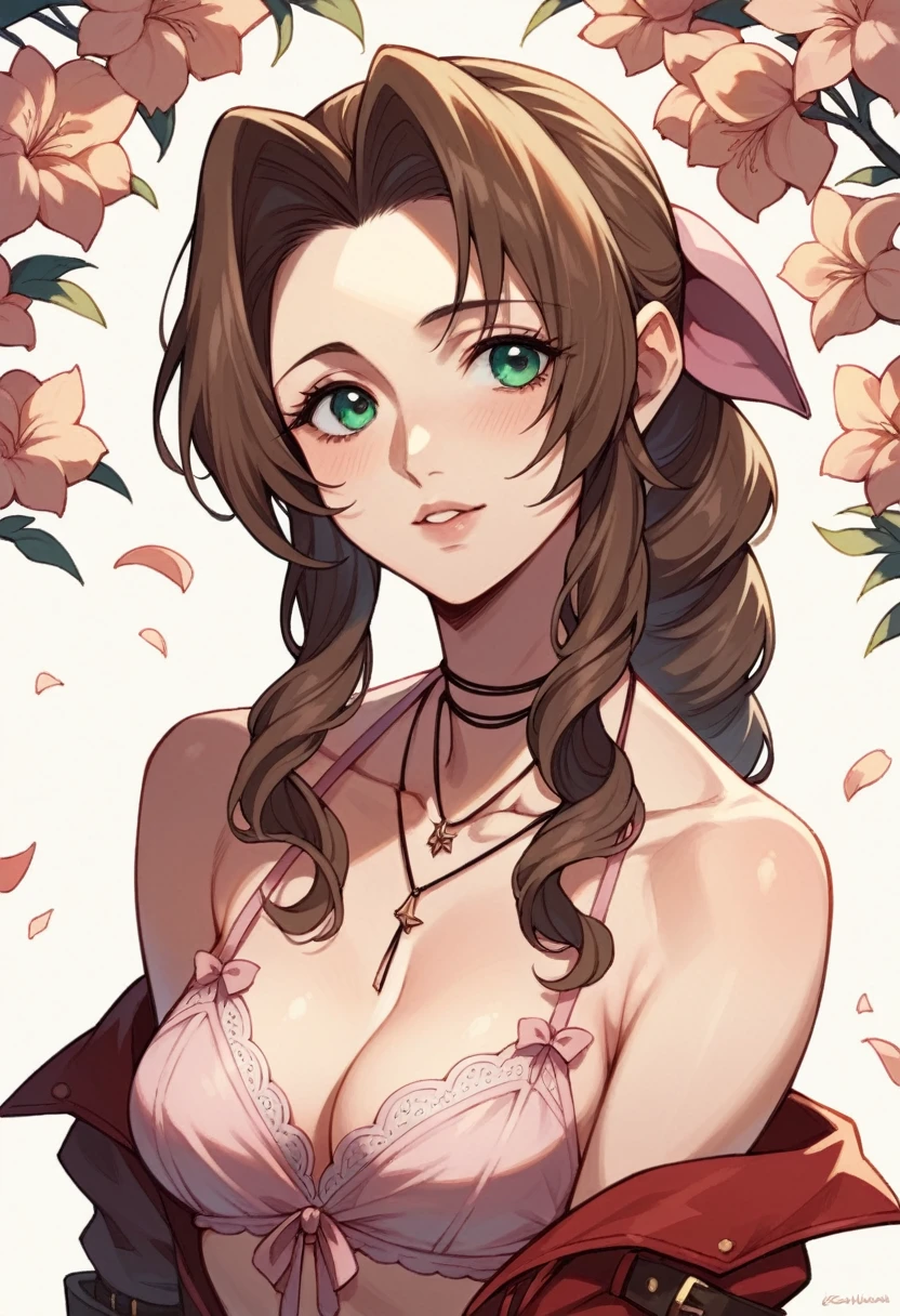 Aerith Gainsborough,she makes love with the day in black, it's romantic