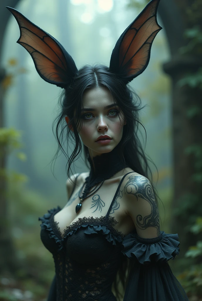 women,big breasts, open mouth, closed eyes, language, rabbit ears, High resolution,