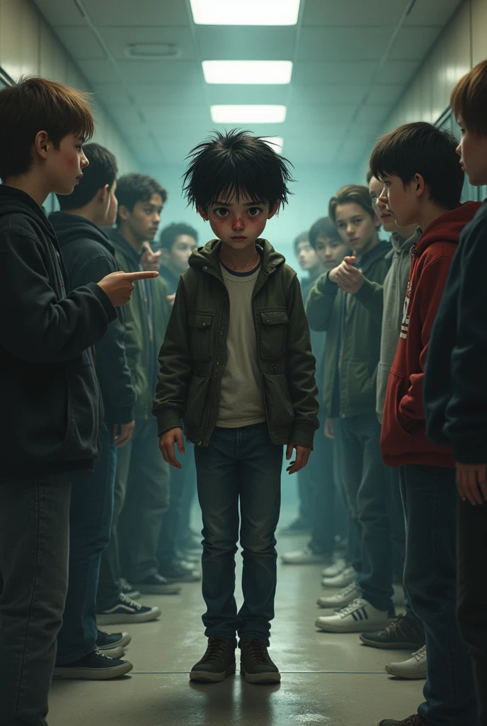 look of a child who is feeling injutisçada and does not accept what is happening