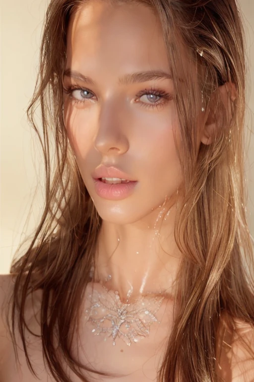 Jessica Biel, wearing crystalline swimsuit transparent. professionally retouched, soft lighting, realistic, smooth face, perfect eyes, sharp focus on eyes, 8 k, high definition, insanely detailed, intricate, elegant. in a natural background.