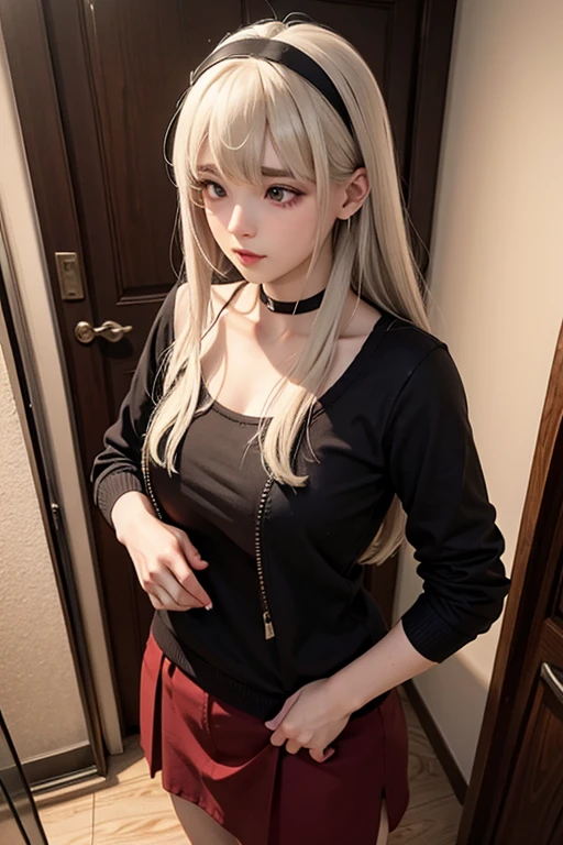 forehead、Big Breasts、Northern Europe、Russia、beautiful girl、Platinum Blonde Hair、Blouse with collar and sleeves、Straight long hair、Hitting the face and front of the eyes、Big blue eyes、Northern Europeの若者、Perfect body、White tendons、Glowing Skin、Young and beautiful skin、A perfect and beautiful little face、Bright makeup、Pale pink lips、Bright expression、16-year-old girl、lipstick、Viewer's vision、Golden Hour Lighting、Bokeh Atmosphere Perspective、detailed、Movie Light、複雑なdetailed、High resolution、 フェイスデザインのdetailedな特徴、Attention to detail、Clear focus、Smoothness、{{masterpiece}}