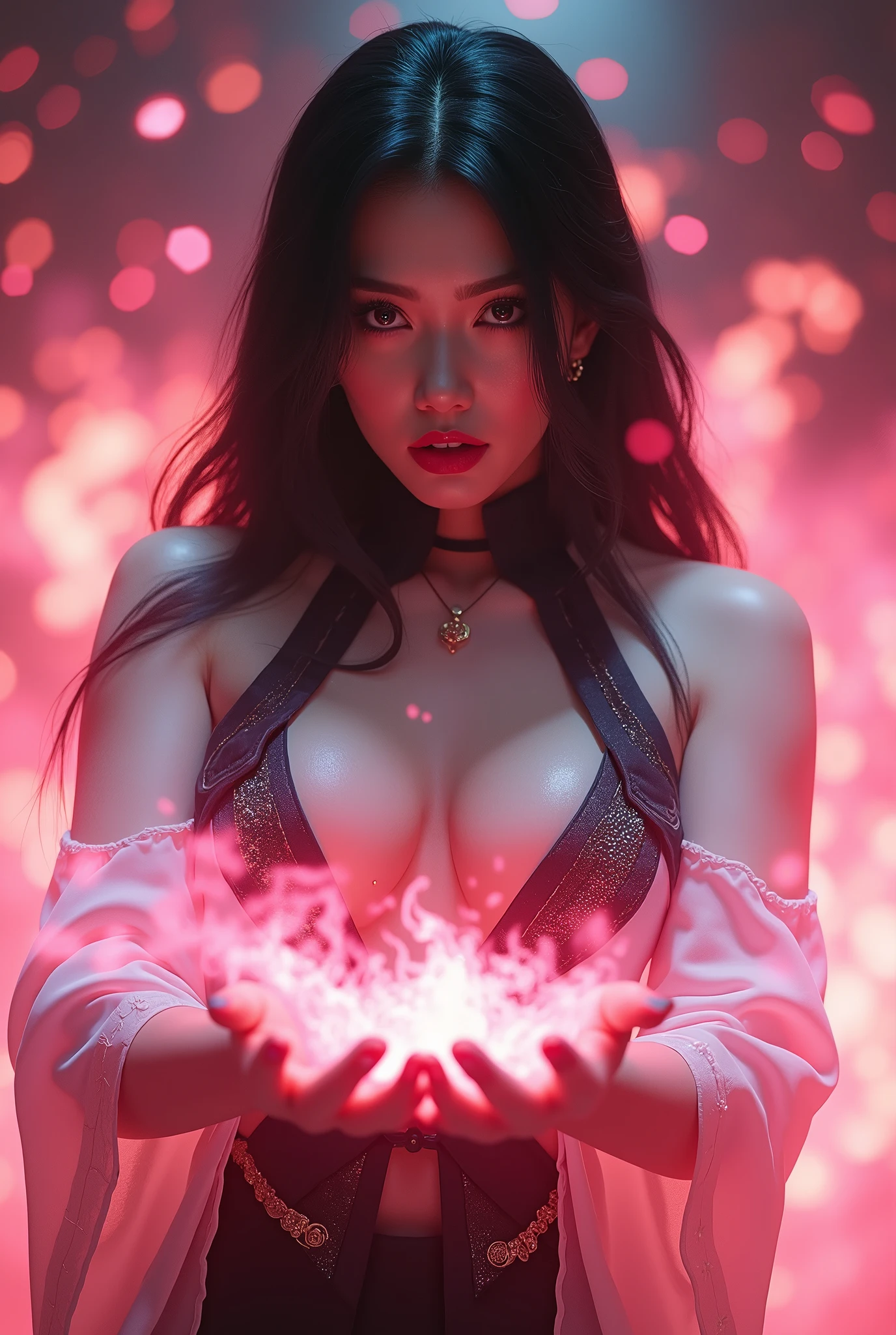 (Expression of ecstasy:1.2), From Side, Photorealistic, Official art, Unity 8k wallpapr, 8K Portrait, Best Quality, Very high resolution, (Incredibly beautiful nature background:1.6), One girl, One beautiful age italian girl, sixteen years old, Obscene, (Sexy and glamorous:1.1), (A coquettish expression:1.6), (small breasts with raised pink areolas,,,,,,,,,,,:1.6), Vulgarity, (seductively smiling:1.2), (full body1.0), (erotic posing:1.5), (Magic Attack Pose:1.6),(magical effects like sparkles or energy:1.5), (Electric shock from hands:1.1), (Detailed blue bodysuit with beautiful fractal or marble design:1.5), (Beautiful and d delicate ruby, topaz, emerald and sapphire jewelry:1.45), Beautiful seductive face, Portrait, (Thick eyebrows:1.2), (Big purple eyes:1.2), Beautiful eyes with fine symmetry, (Ultra detailed eyes:1.4), (High resolution eyes:1.1), Intimate face, (ultra detailed skin texture:1.4), White skin, pale skin, Perfect Anatomy, Thin, (Beautiful toned body:1.1), Hair Bow, (Moist skin:1.1), full of sweat, No makeup, dark circles, Good anatomy, Focus Face, Good looking ing, (Emilia Clark:0.6) (Emma watson:0.3),(Jennifer Connelly:0.4), (sensual face:1.5), Elegant face, Nice, Dolce, Cyberpunk Sci-Fi, (Gauntlets with intricate and beautiful designs:1.2), Blurred background, Blurred foreground, depth of fields, (Motion Blur:1.1), Complex and colorful biomechanical bodysuit, Zentangle, mandalas, Entangled, (Small breasts:1.2), Sheer breast, (Beautiful :1.2), (NSFW:1.2), large hips, drivel, Juice stain, grabbing on breasts,