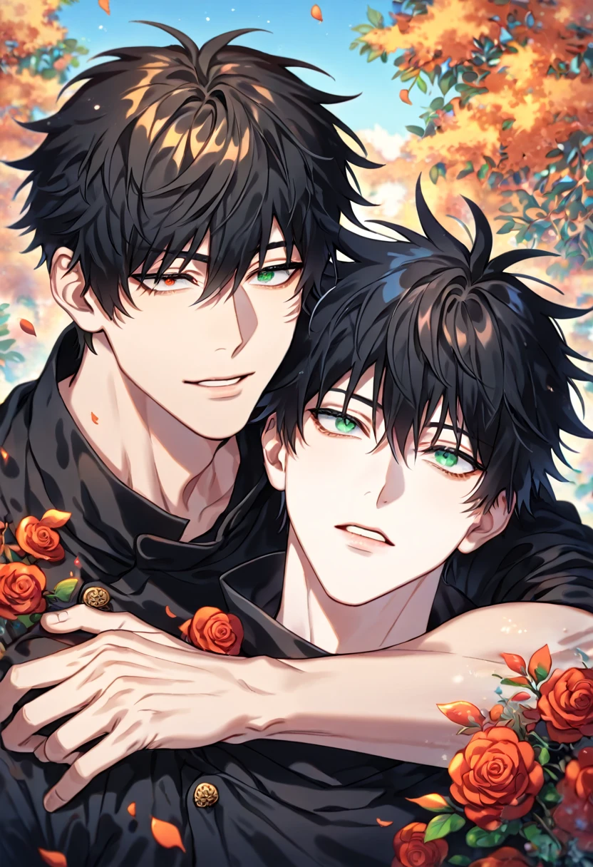 2 boys without clothes, 15-year-old boys, armpit, (shirtless), hansome, Armpit licking